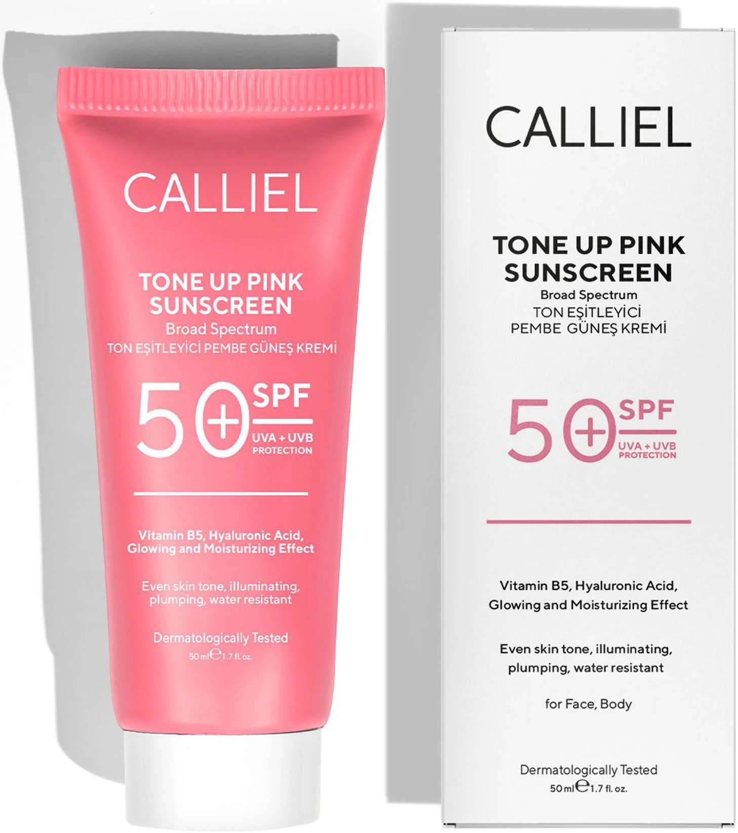Ton Eşitleyici, Aydınlatıcı SPF 50+ Renkli Güneş Kremi Glutatyon, Hyaluronik Asit Etkili 50 ML 6