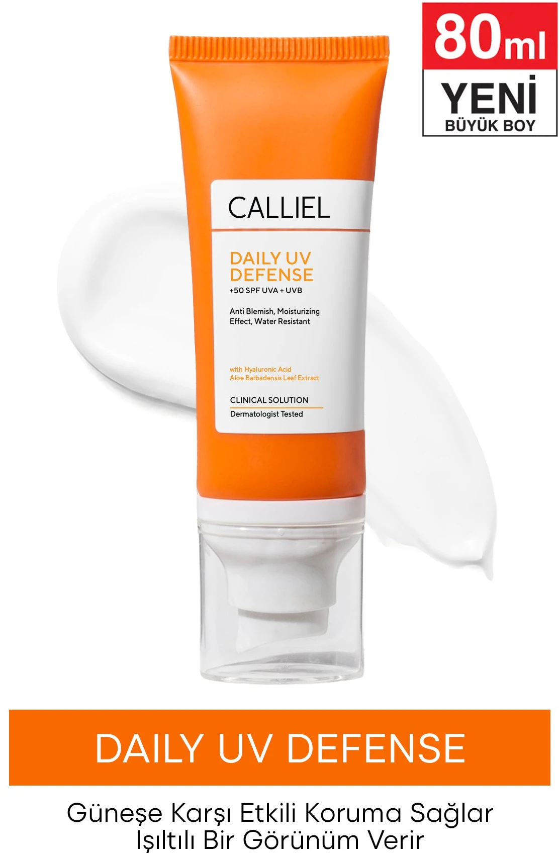 SPF 50 Tüm Ciltler, Yüksek Koruma ve Nemlendirici Etkili Leke Karşıtı Güneş Kremi 80 ML