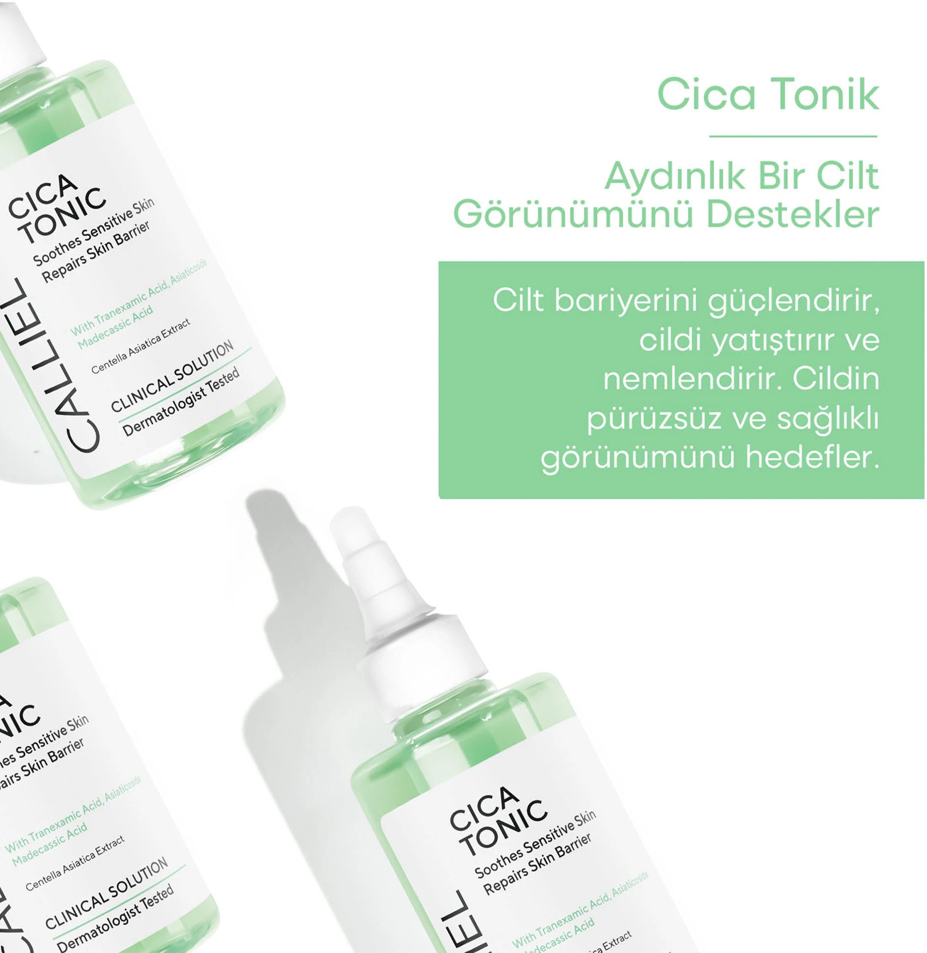 Hassas Ciltler İçin Yatıştırıcı Cilt Bariyeri Onarıcı Cica Tonik 200 Ml 3